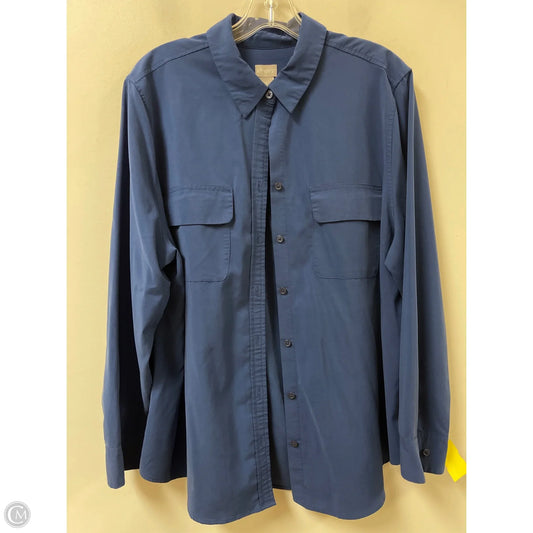 Top Long Sleeve By Chicos In Blue, Size: 1x