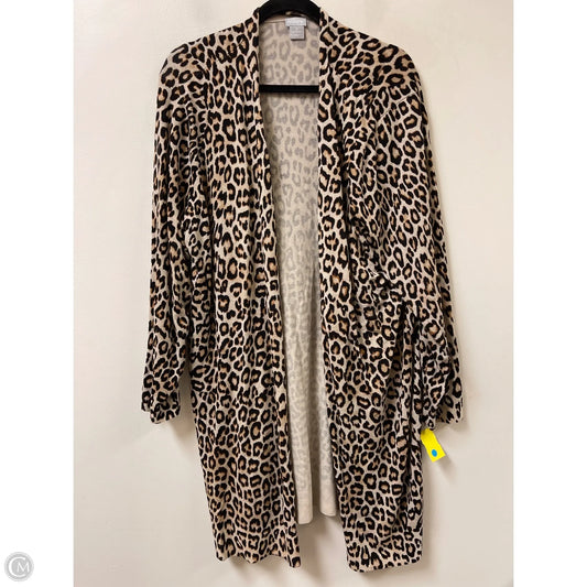 Cardigan By Chicos In Animal Print, Size: 2x