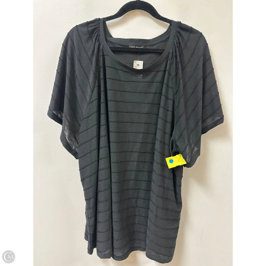 Top Short Sleeve By Lane Bryant In Black, Size: 4x