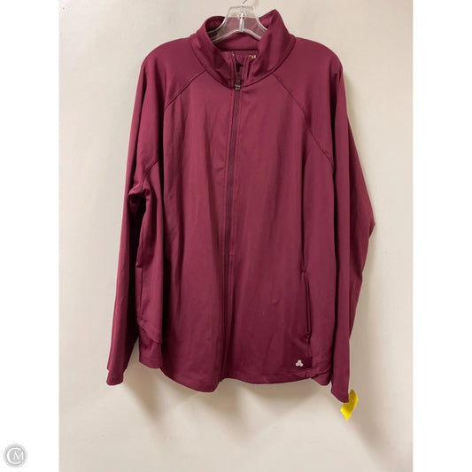 Athletic Jacket By Tek Gear In Red, Size: 3x