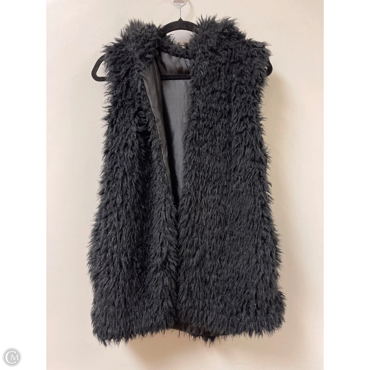 Vest Faux Fur & Sherpa By Clothes Mentor In Black, Size: Osfm
