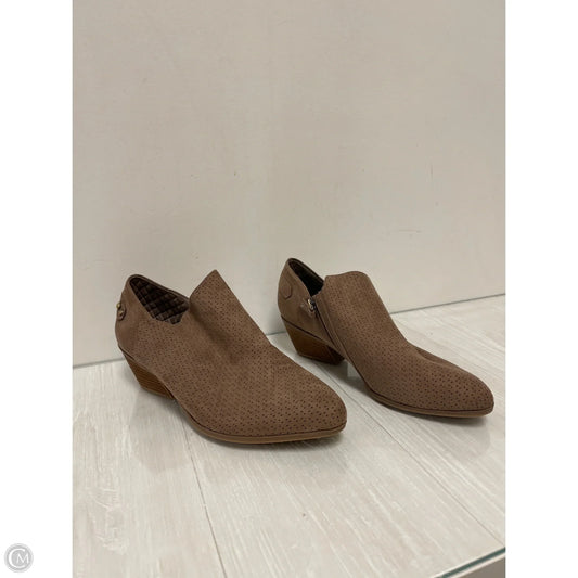 Boots Ankle Heels By Dr Scholls In Brown, Size: 10