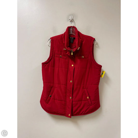 Vest Puffer & Quilted By Style And Company In Red, Size: L