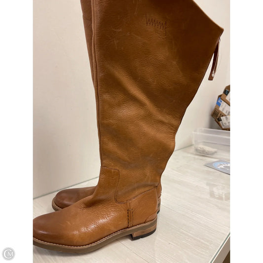 Boots Knee Flats By Franco Sarto In Brown, Size: 6
