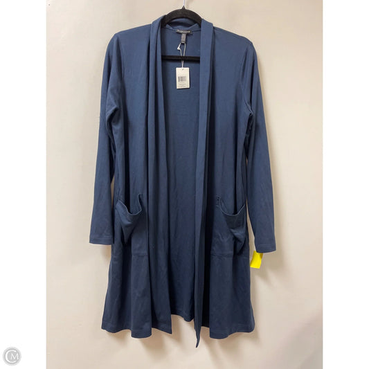 Sweater Cardigan By Eileen Fisher In Navy, Size: M