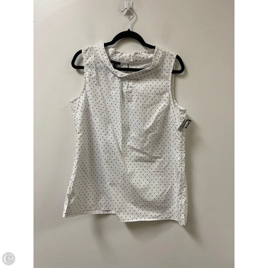 Top Sleeveless By Talbots In Polkadot Pattern, Size: L