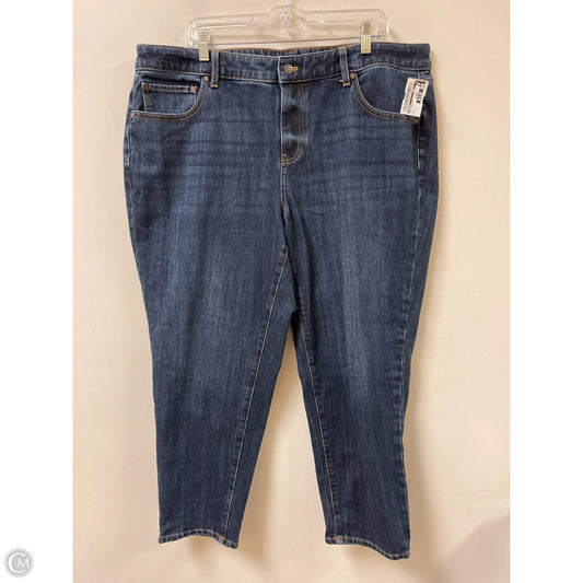 Jeans Cropped By Talbots In Blue Denim, Size: 18