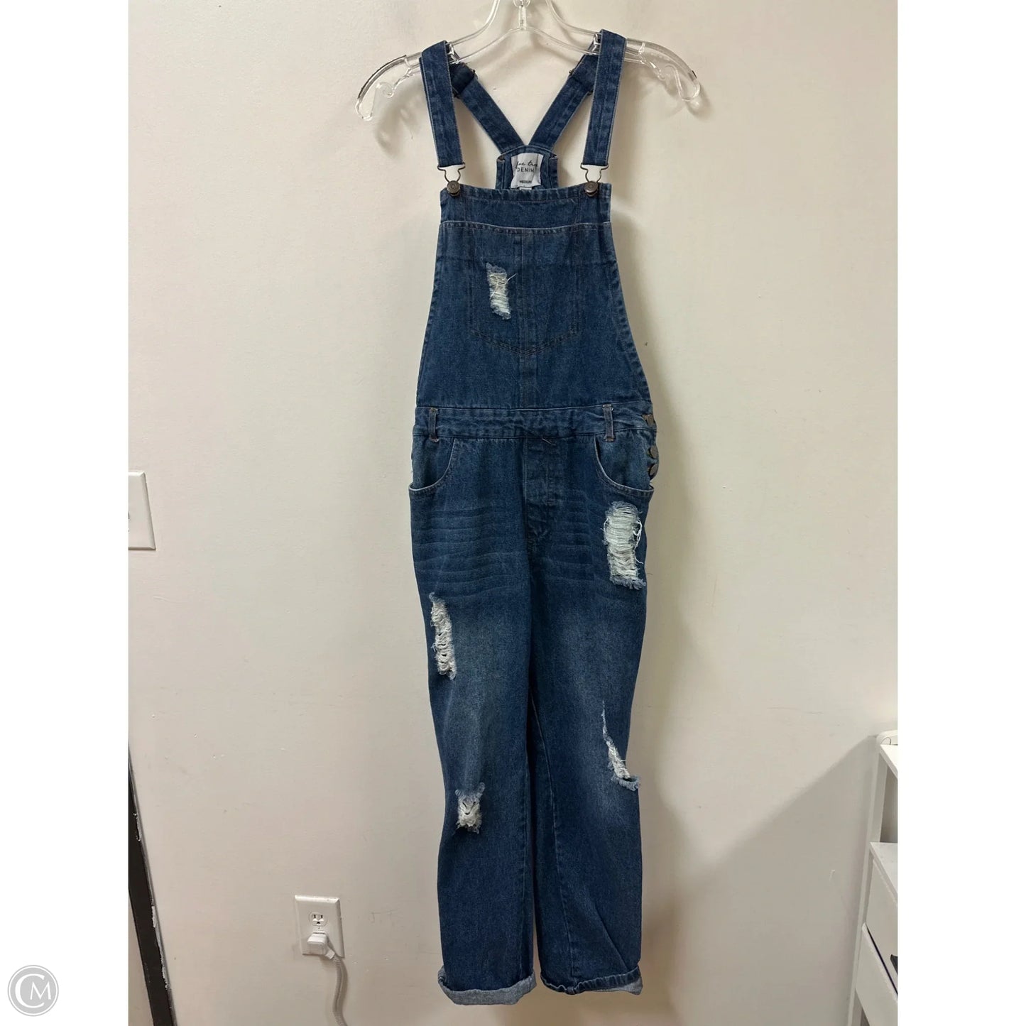 Overalls By Clothes Mentor In Blue Denim, Size: M