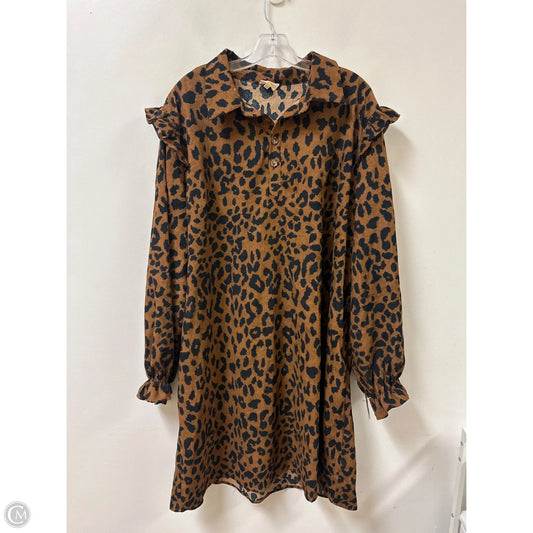 Dress Casual Short By Clothes Mentor In Animal Print, Size: 2x