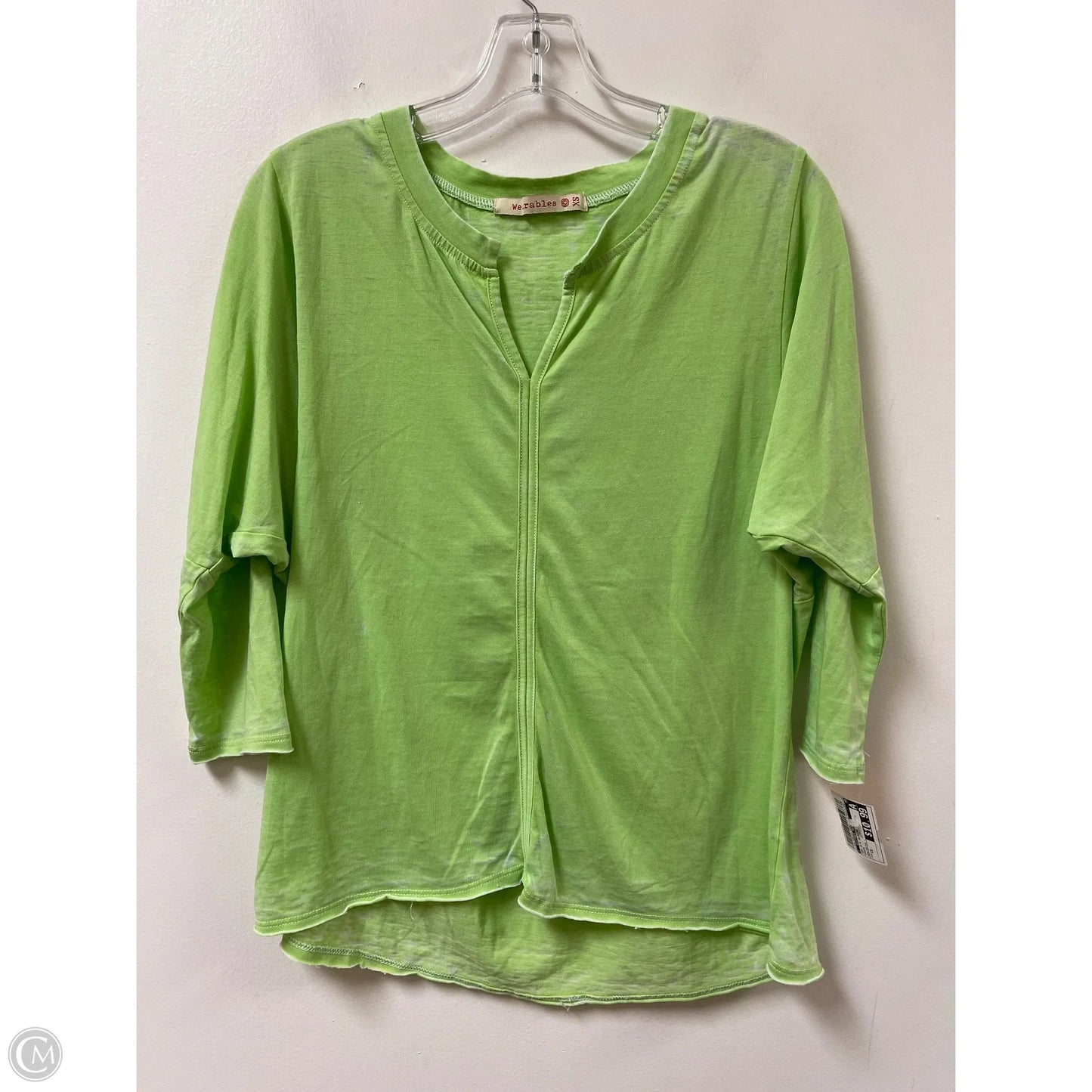 Top 3/4 Sleeve By Clothes Mentor In Green, Size: Xs
