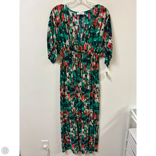 Dress Casual Maxi By Calvin Klein In Green, Size: M