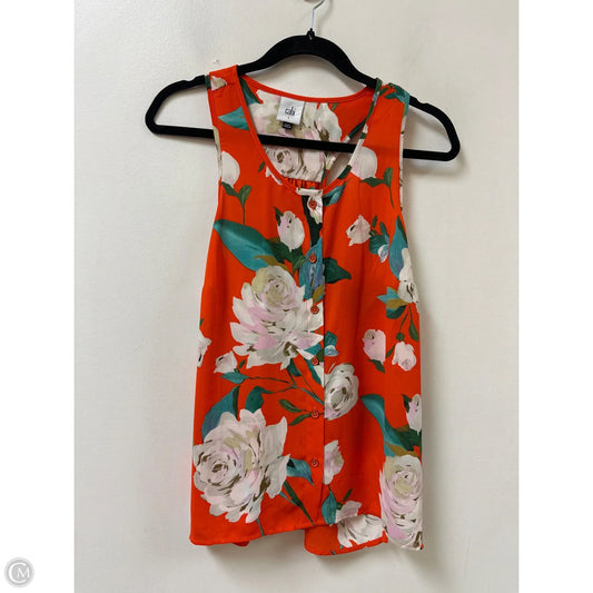 Top Sleeveless By Cabi In Orange, Size: S