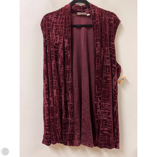 Vest Other By Susan Graver In Red, Size: 2x