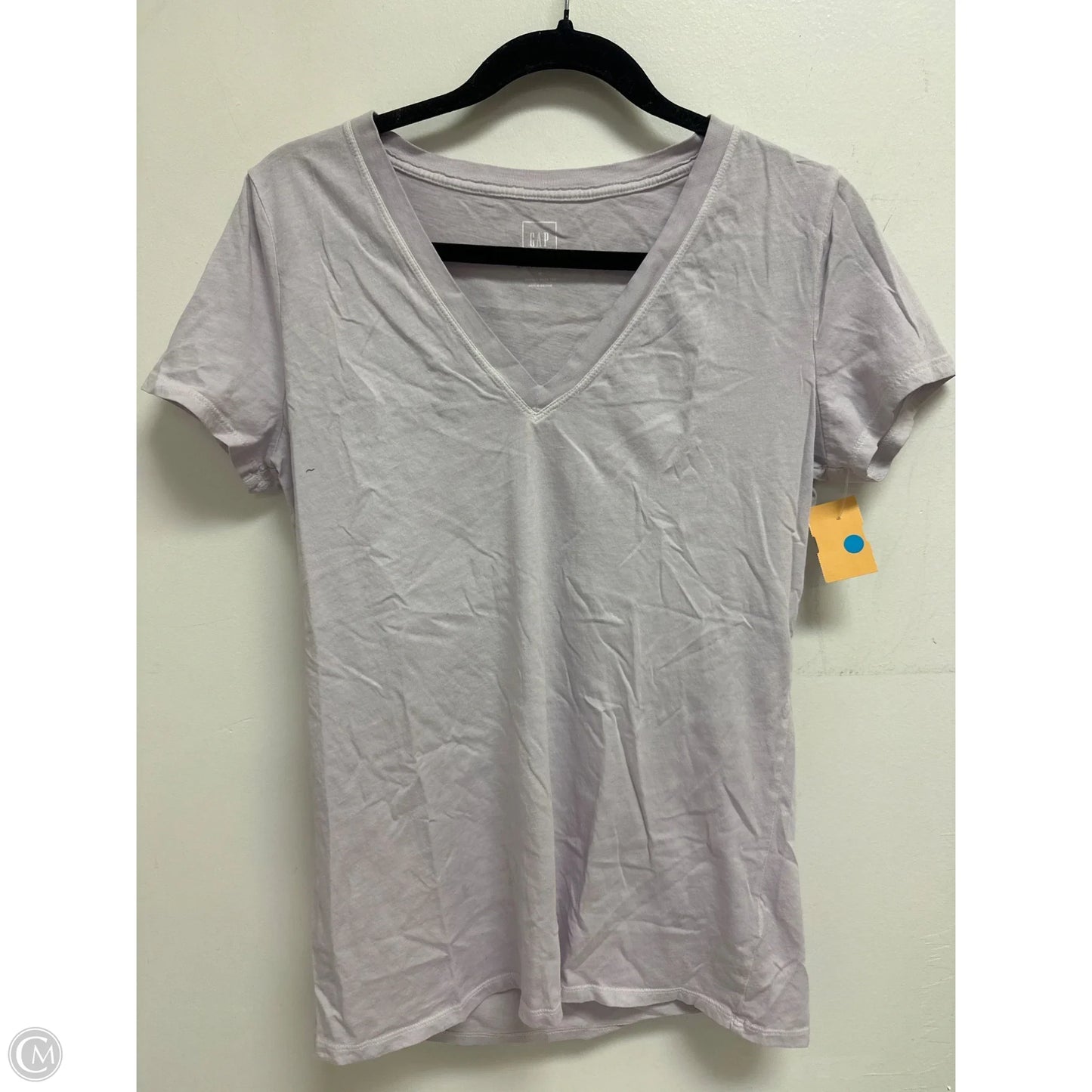 Top Short Sleeve Basic By Gap In Purple, Size: M
