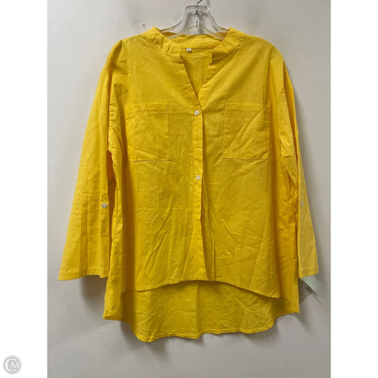 Top Long Sleeve By Clothes Mentor In Yellow, Size: 2x