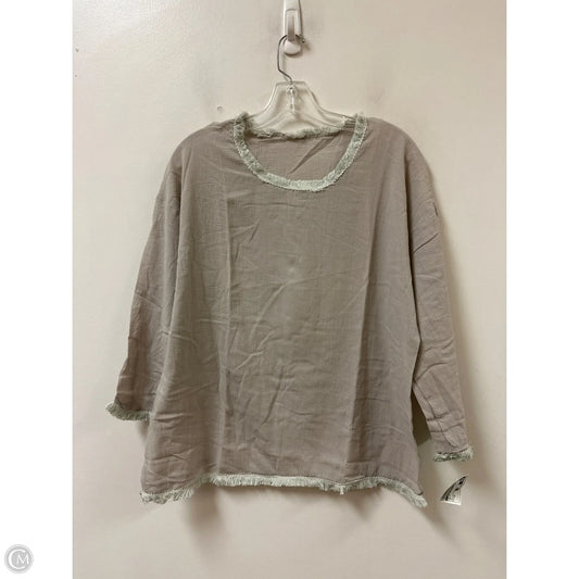 Top Long Sleeve By Clothes Mentor In Grey, Size: 3x