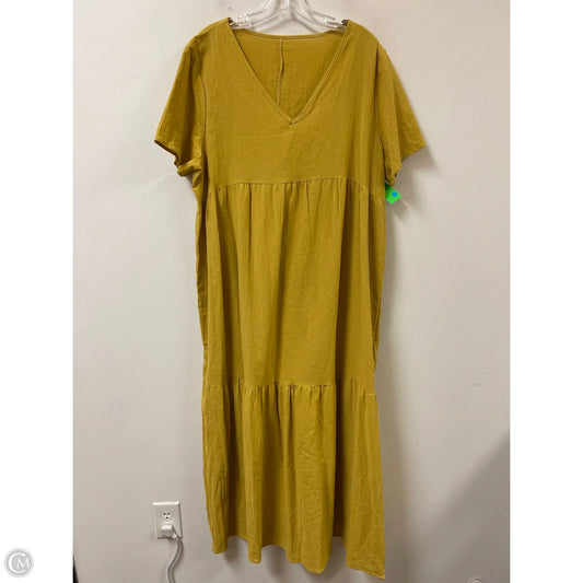 Dress Casual Maxi By Clothes Mentor In Yellow, Size: 2x
