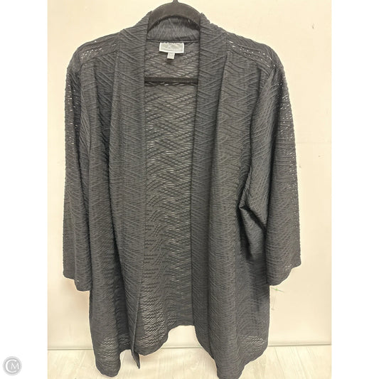 Cardigan By Jm Collections In Black, Size: 3x