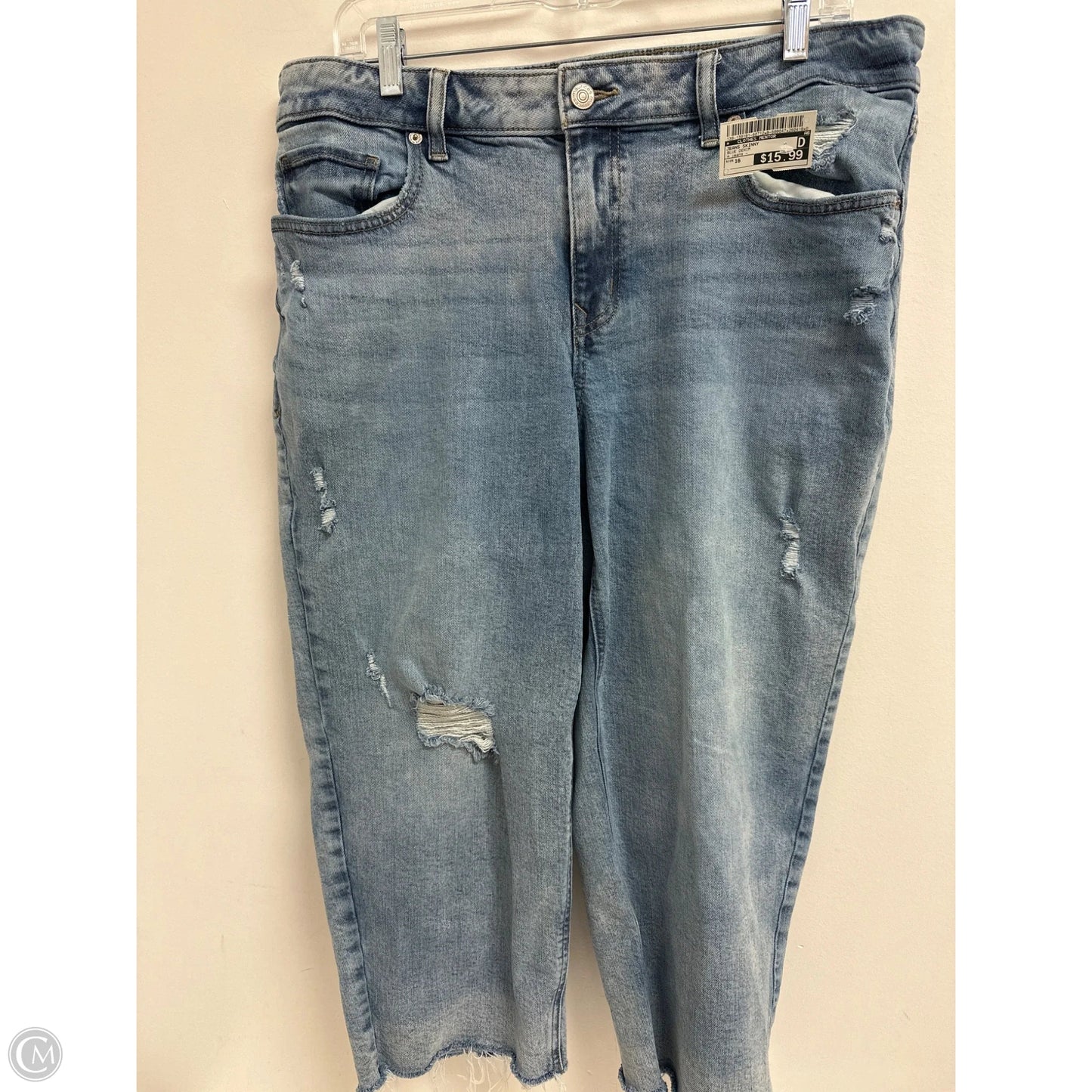 Jeans Skinny By Clothes Mentor In Blue Denim, Size: 16