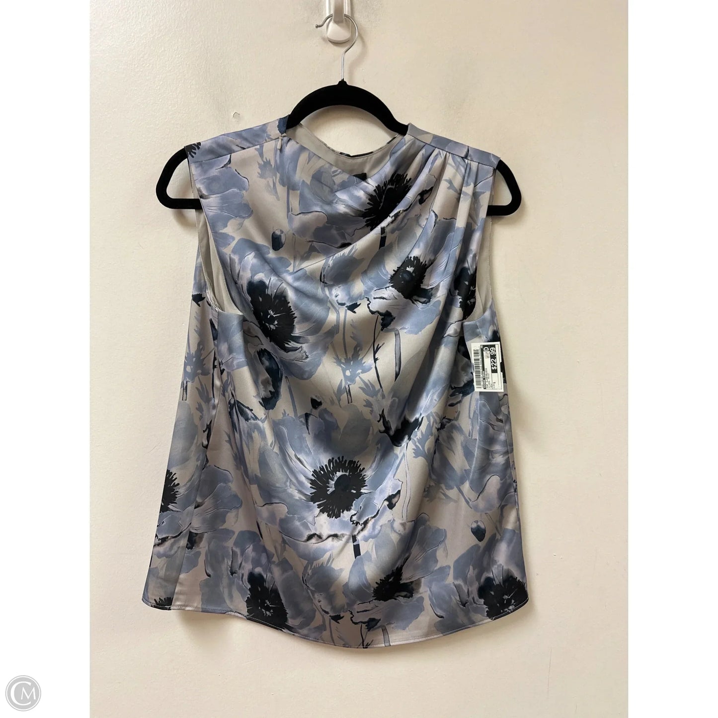 Top Sleeveless By Donna Karan In Floral Print, Size: S