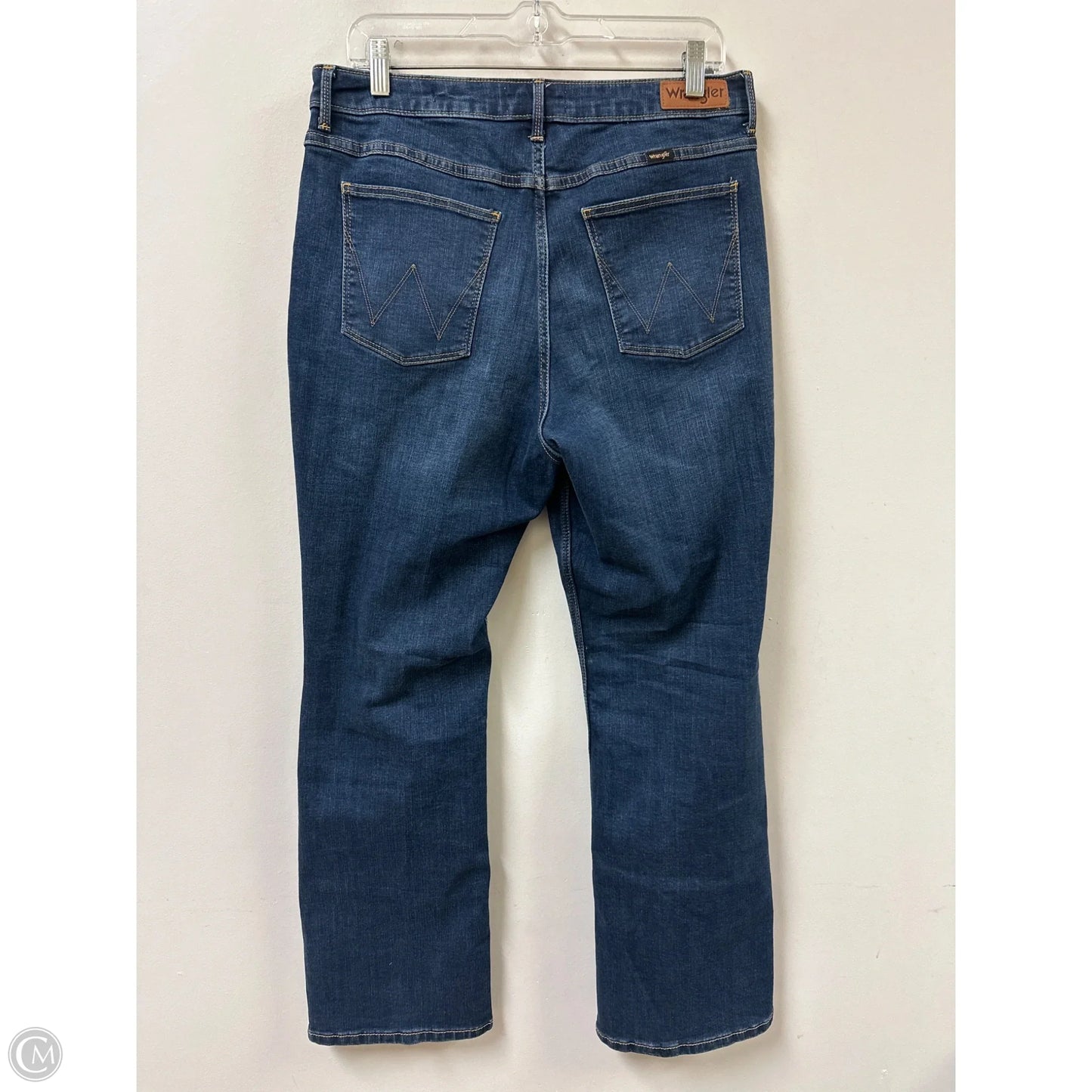 Jeans Boot Cut By Wrangler In Blue Denim, Size: 14