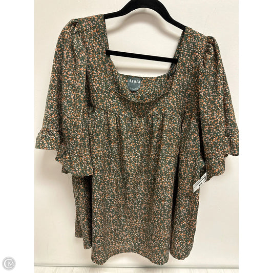 Top Short Sleeve By Arula In Floral Print, Size: 3x