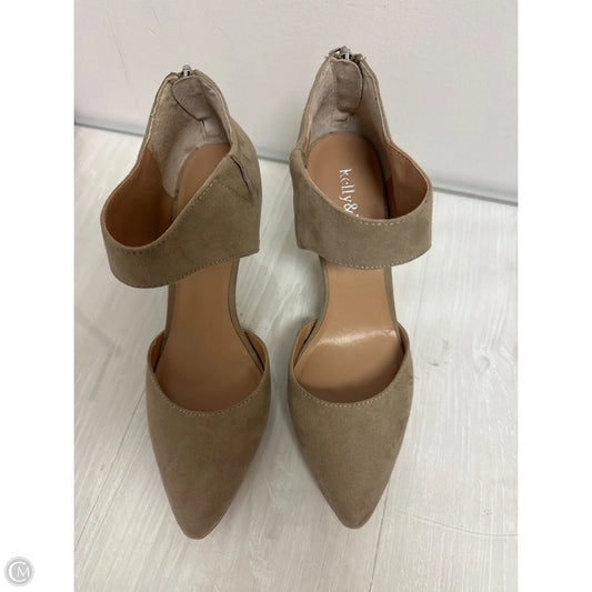Shoes Heels Kitten By Kelly And Katie In Tan, Size: 6.5