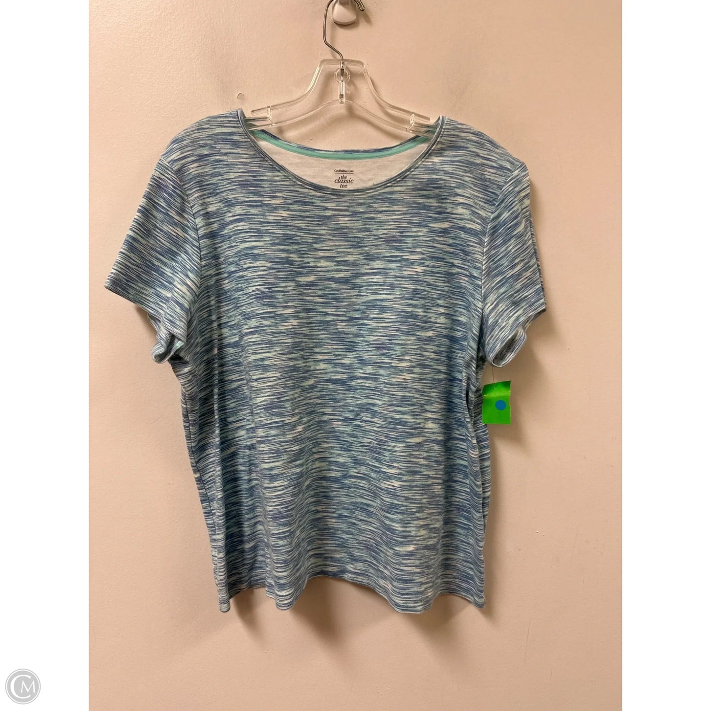 Top Short Sleeve By Croft And Barrow In Blue, Size: 2x