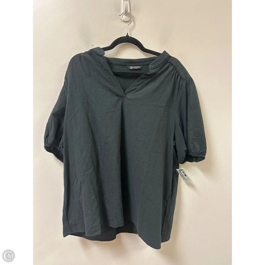 Top Short Sleeve By Prettygarden In Black, Size: 2x