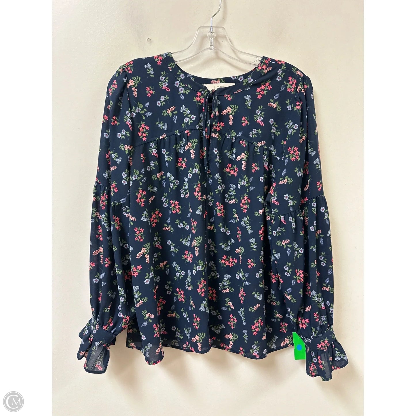 Top Long Sleeve By Loft In Navy, Size: L