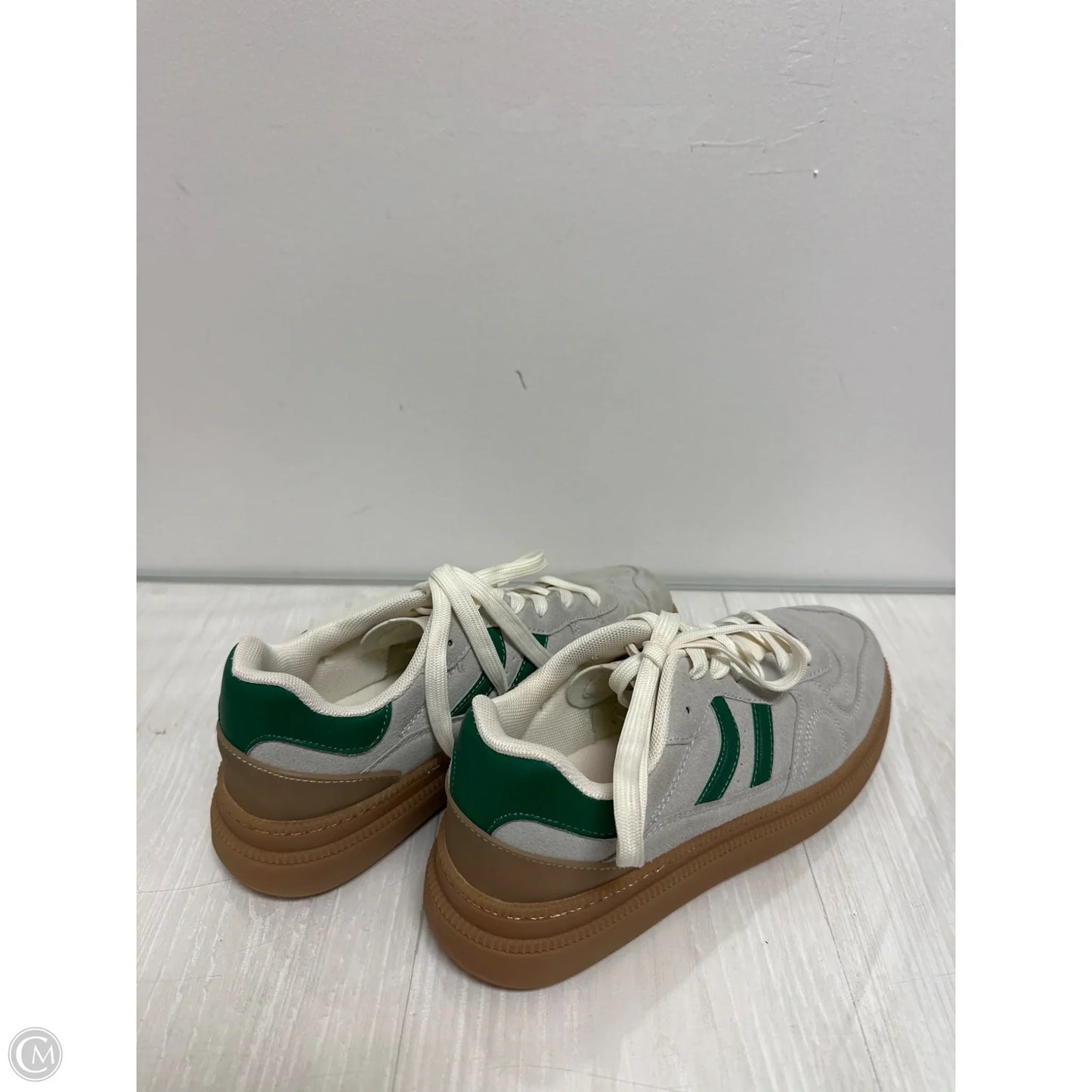 Shoes Sneakers Platform By Madden Girl In Green & Grey, Size: 8