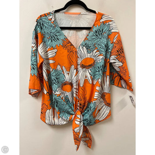 Top Short Sleeve By Clothes Mentor In Orange, Size: M