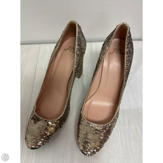 Shoes Heels Block By J. Crew In Gold, Size: 9