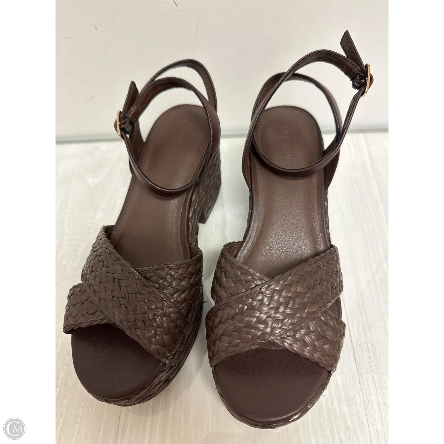 Sandals Heels Block By Old Navy In Brown, Size: 7