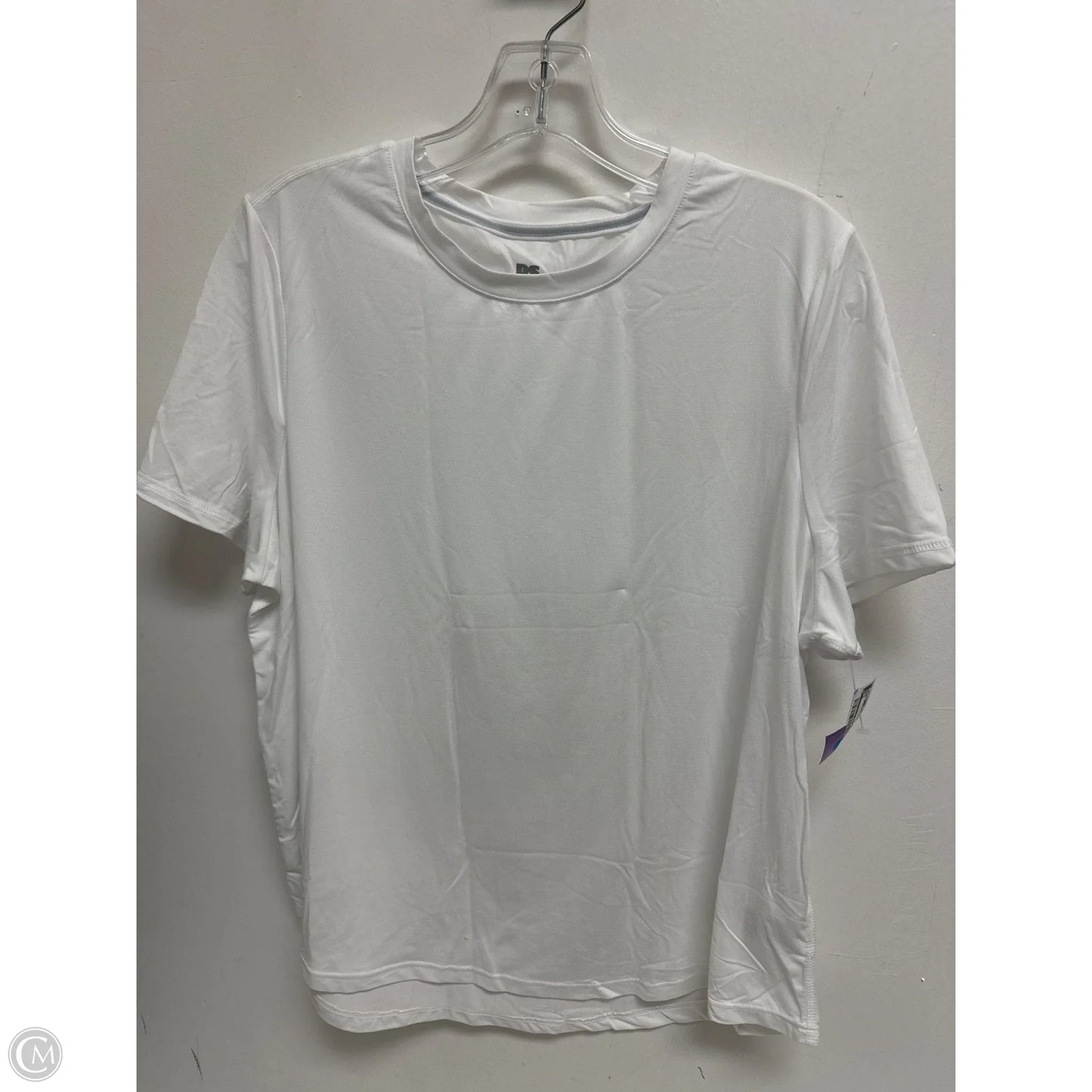 Athletic Top Short Sleeve By Clothes Mentor In White, Size: L