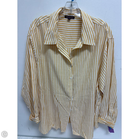 Top Long Sleeve By Skies Are Blue In Yellow, Size: 1x