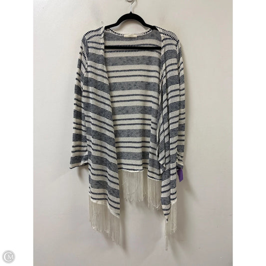 Cardigan By Entro In Striped Pattern, Size: Osfm