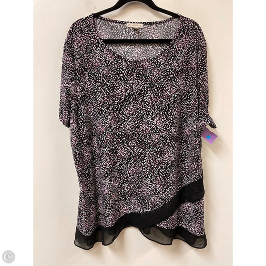 Top Short Sleeve By Dressbarn In Black, Size: 3x
