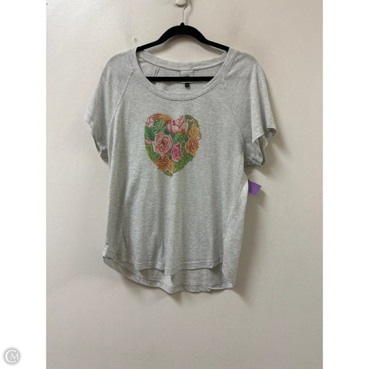 Top Short Sleeve By Cabi In Grey, Size: S