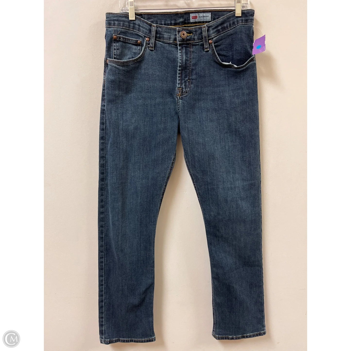 Jeans Boot Cut By Wrangler In Blue Denim, Size: 8