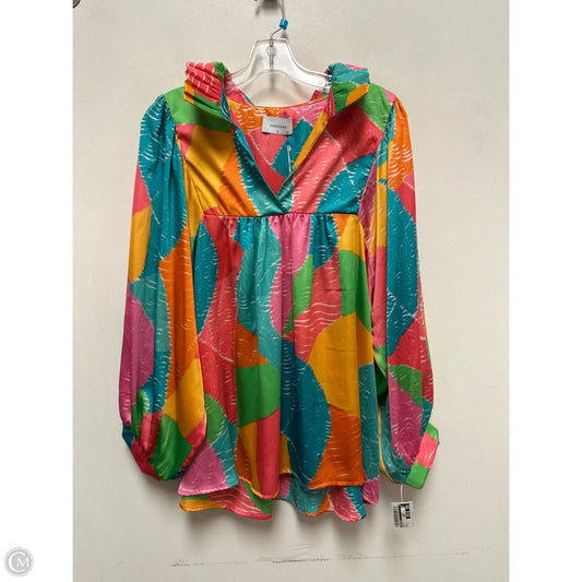 Blouse Long Sleeve By Adrienne In Multi-colored, Size: 1x