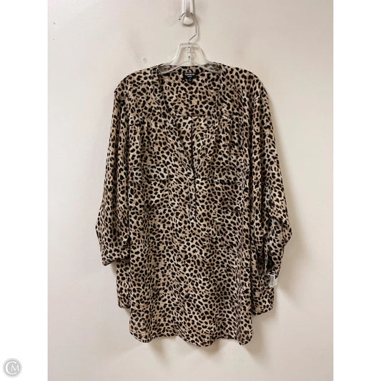 Top Long Sleeve By Torrid In Animal Print, Size: 4x
