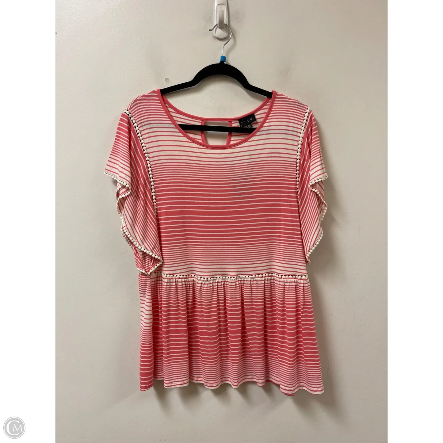 Top Short Sleeve By Bleu In Pink, Size: M