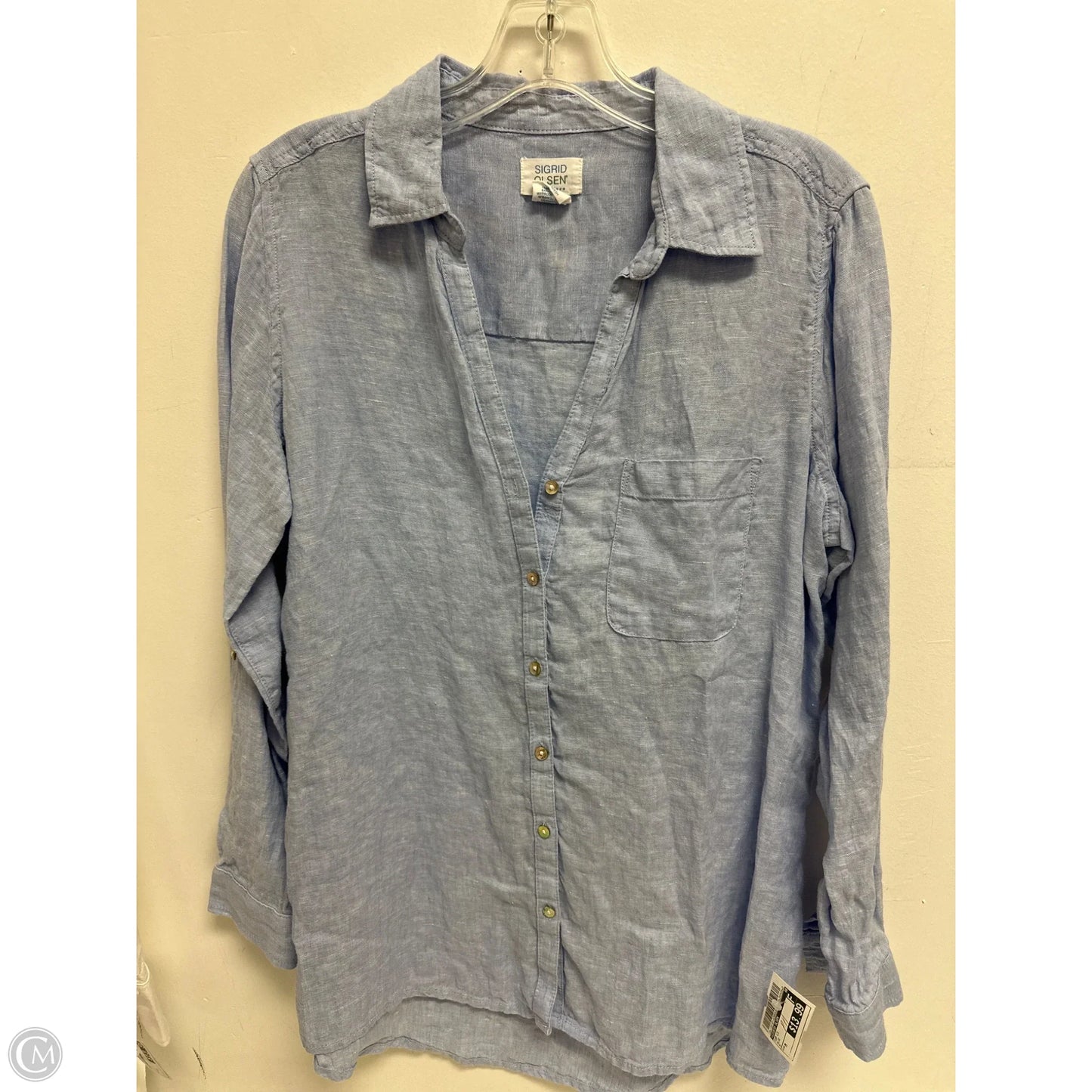 Top Long Sleeve By Sigrid Olsen In Blue, Size: M