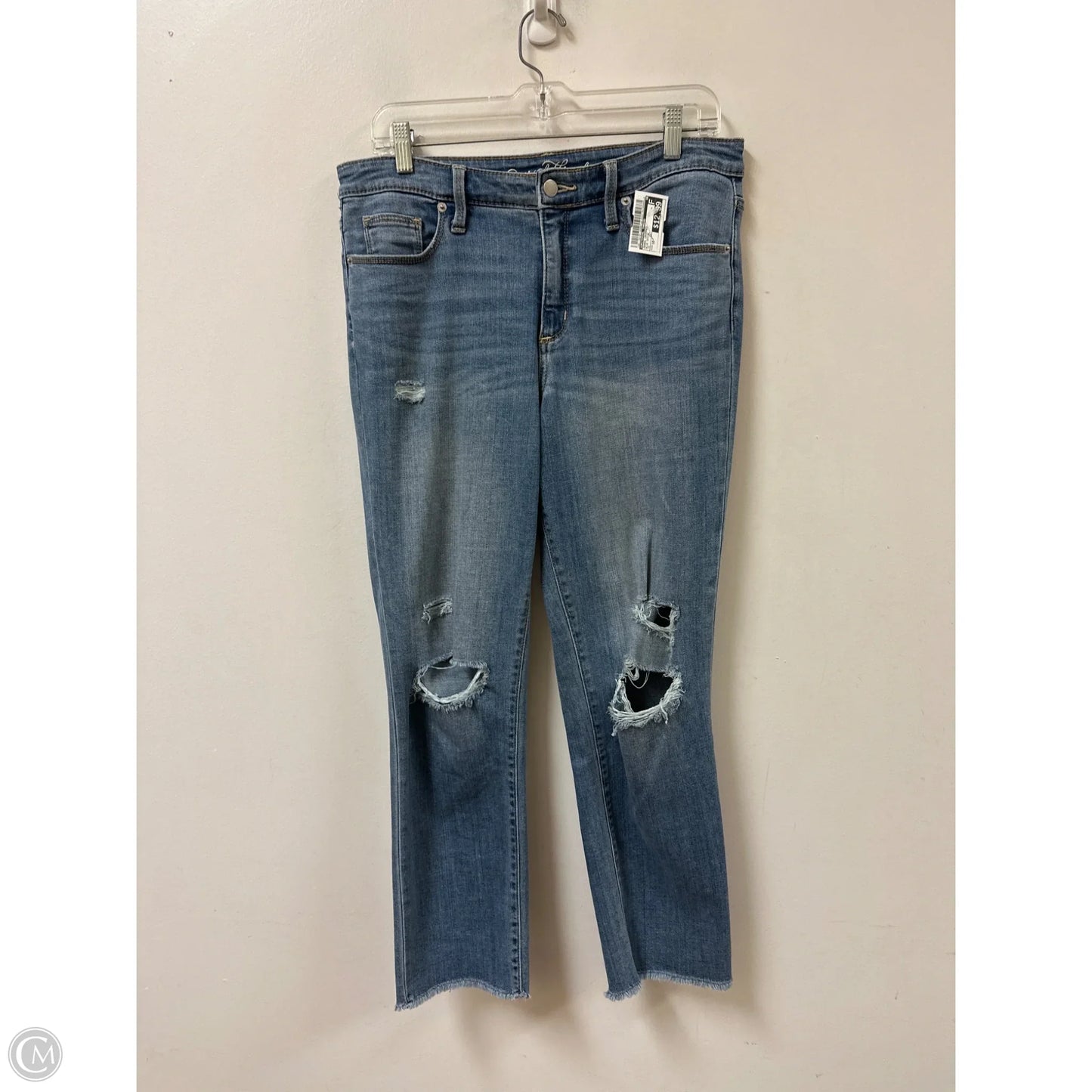 Jeans Cropped By Universal Thread In Blue Denim, Size: 10