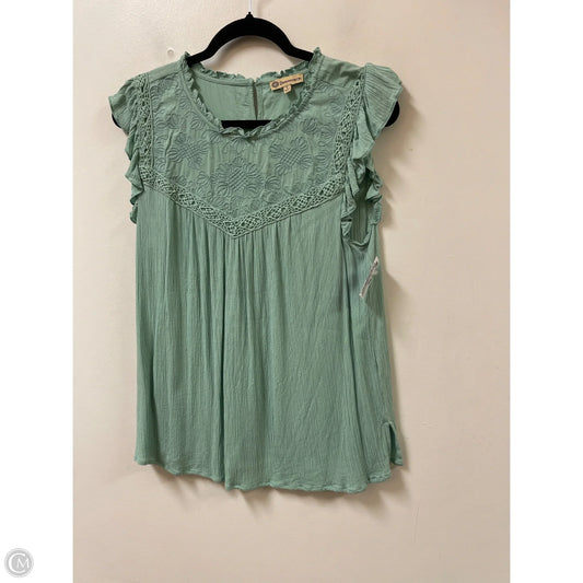 Top Sleeveless By Democracy In Green, Size: L