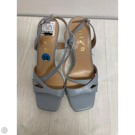 Sandals Heels Kitten By Unisa In Blue, Size: 10