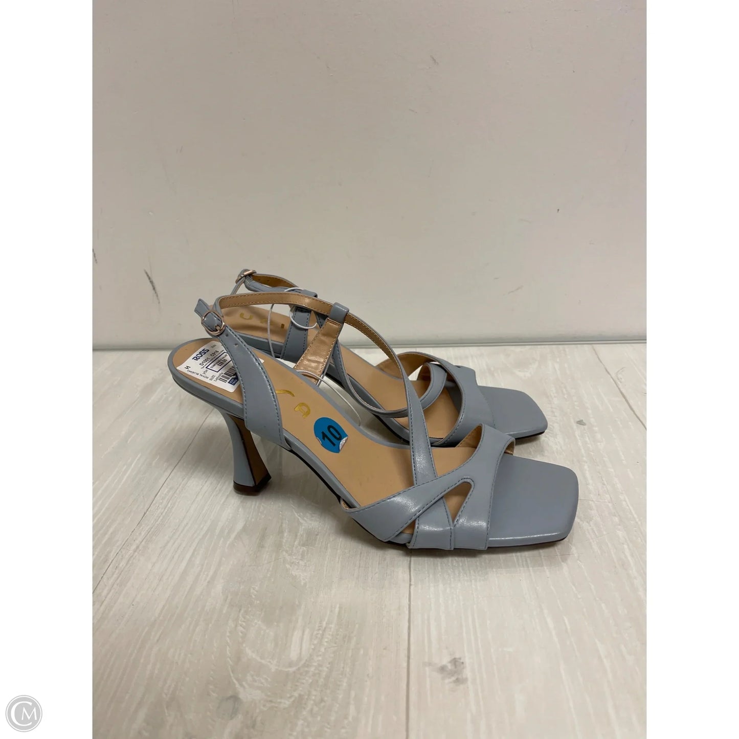 Sandals Heels Kitten By Unisa In Blue, Size: 10