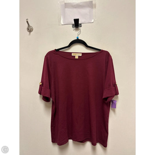 Top Short Sleeve By Michael By Michael Kors In Red, Size: Xl