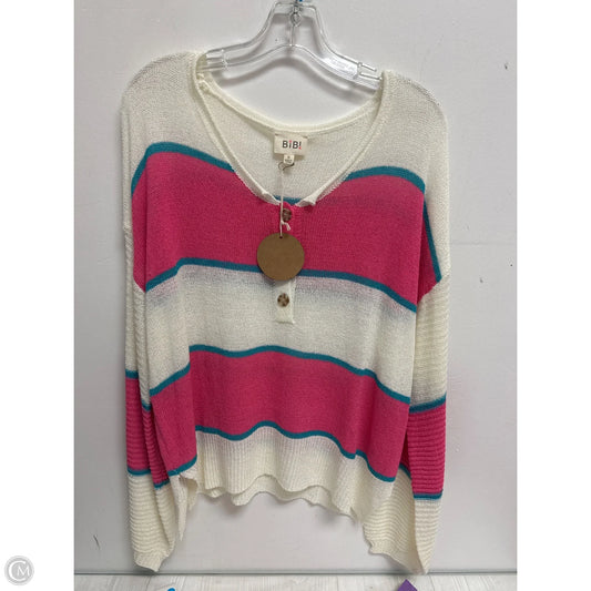 Top Long Sleeve By Bibi In Cream, Size: S